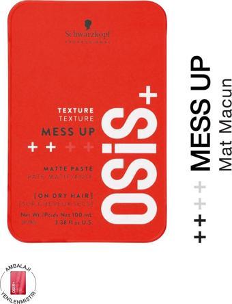 Osis Mess Up Mat Şekillendirici Gum Macun 100ml | Orta Tutuş Mat Görünüm Kolay Şekil Esnek Wax