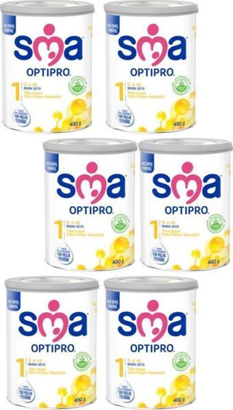 SMA Optipro Probiyotik 1 Bebek Sütü 400 gr X 6 Adet