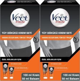 Veet Men Özel Bölgeler Için Tüy Dökücü Krem Seti 100&50 ml X2