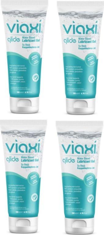 Viaxi Glide Lubricant Gel Naturel 200 ml  Kayganlaştırıcı Jel X4 Adet