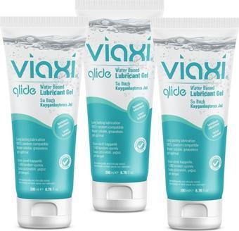 Viaxi Su Bazlı Kayganlaştırıcı Jel Glide Sade 200 ml. (3 Adet)