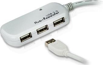 4 Port USB 2.0 Sinyali Aktif Uzatıcı Hub&#039;ı, 12 metre (Zincirleme bağlantı ile maksimum 60 metre