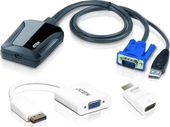 Laptop USB Konsol Adaptörü Kit&#039;i, VGA + HDMI + DP&lt;br&gt;Laptop USB KVM Console Crash Cart Ad