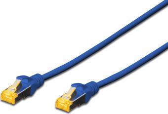 Beek CAT 6A SFTP/PIMF (Pairs In Metal Foil) Patch Kablosu, LSZH, 0,5 metre, AWG 26, Mavi Renk