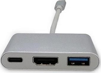 Beek USB Tip C Çoklu Girişe Sahip Adaptör, 4K@30Hz, 1 x HDMI port, 1 x Şarj özellikli USB Tip C (PD 