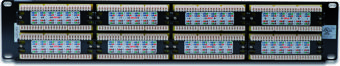 Digitus 19 Inch CAT 6 UTP Patch Panel, Zırhsız, 48 port RJ45, 8P8C, LSA, 2U Siyah renk RAL 9005