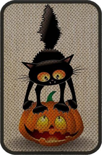 Glipet Desenli Kedi Tırmalama Paspası 58x37 Cm Pumpkin