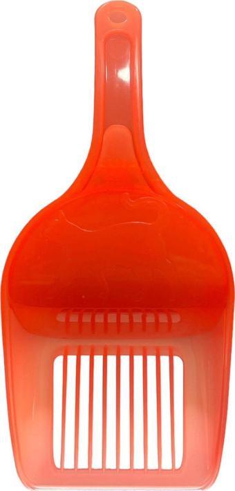 Glipet Plastik Hazneli  Kedi Kum Küreği Turuncu