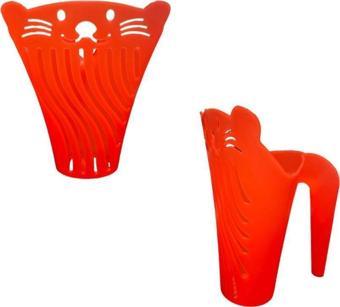 Glipet Plastik V Kedi Figürlü Kum Küreği Turuncu