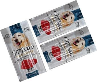 MOTTO Dog Beef Sticks Biftekli Sığır Etli Küçün Irk Köpek Ödül çubukları 3 Adet 3 Lü