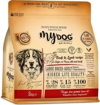 Mydog Original Sığır Ve Kuzu Etli Large Breed-Büyük Irk Yetişkin Köpek Maması 3kg