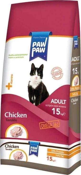 Paw Paw Tavuk Etli Yetişkin Kedi Maması 15 Kg