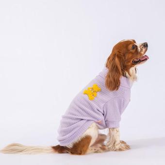 Lila Turtleneck Köpek Sweati Köpek Kıyafeti Kedi Kıyafeti - XL