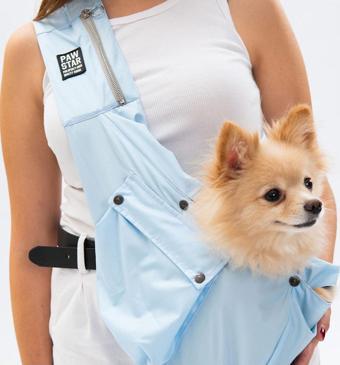 Pawstar Bebe Mavi Crossbody Çanta Kedi Köpek Taşıma Çantası