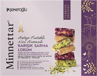 Şekeroğlu Minnettar Antep Fıstıklı Nar Aromalı Karışık Lokum 300 gr