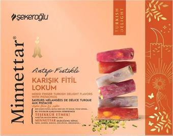 Şekeroğlu Minnettar Fıstıklı Karışık Fitil Lokum 300 Gr