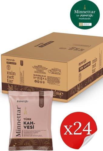 Şekeroğlu Minnettar Türk Kahvesi 24 x 100 Gr ( 24 Paket )