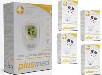 Plusmed Fasttest Seker Ölçüm Cihazı+4 Kutu Strip (200 Adet)