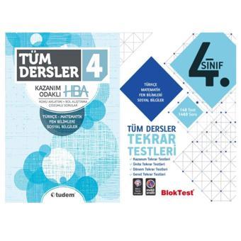 Tudem 4. Sınıf Tüm Dersler Kazanım Odaklı HBA - Tüm Dersler Tekrar Testleri - Tudem Yayınları - Ders Kitapları