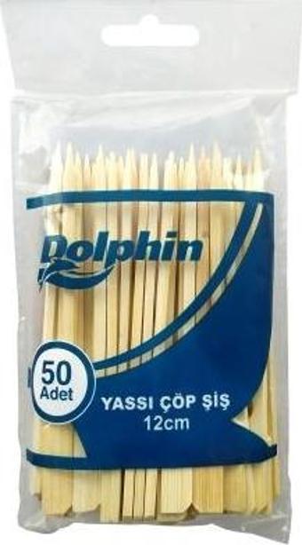 Dolphin Yassı Çöp Şiş 12cm 50li