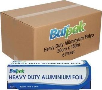 Burpak Heavy Duty Alüminyum Folyo 30cm x 150 metre 6 Adet Koli