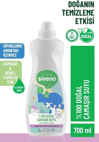 Siveno %100 Doğal Çamaşır Suyu Bitkisel Lavanta Çay Ağacı Tüm Yüzey Ve Kumaşlarda 700 ml