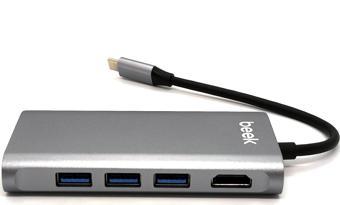 Beek 8 in 1 USB Tip C Docking Station 8 in 1 Type C to Docking Station