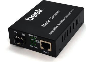 Beek Gigabit Ethernet to Gigabit SFP Media Converter 10/100/1000Base-T to 1000Base-Fx 