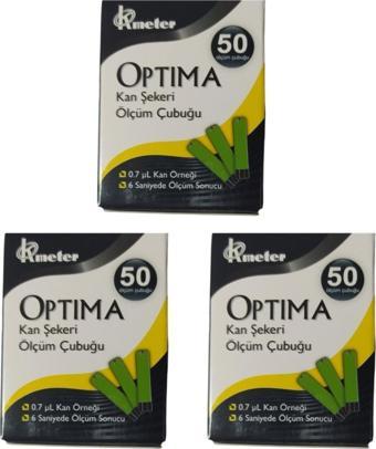 Optima 3 Kutu Strip (150 Adet Kan Şekeri Ölçüm Çubuğu)