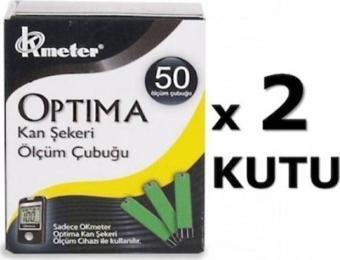 Optima Seker Ölçüm Stribi (Çubuğu) 50'Li X 2 Kutu