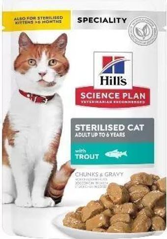 Hill's Science Plan Sterilised Alabalıklı Kısır Kedi Yaş Mama 85 gr x 12 adet