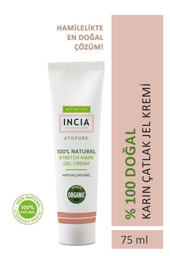 INCIA %100 Doğal Karın Çatlak Jel Kremi Çatlak Önleyici Organik Avokado Yağı Hamilelikte 75 ml