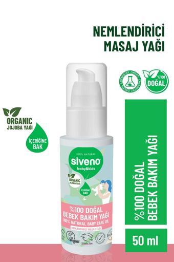 Siveno %100 Doğal Bebek Yağı Organik Jojoba Bakım Masaj Yağı Bitkisel Vegan 50 ml