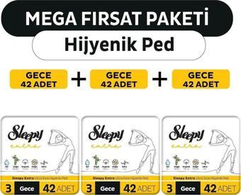 Sleepy Extra Ultra İnce Hijyenik Ped Mega Fırsat Paketi Gece 126 Adet