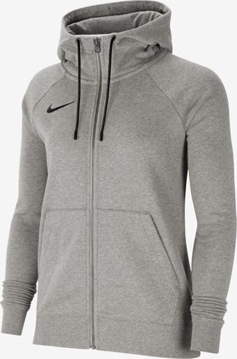 Nike W Nk Flc Park20 Fz CW6955-063 Gri Hoodie Kadın Sweatshirt