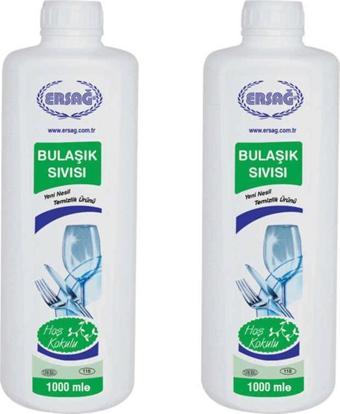 Ersağ Hoş Kokulu Bulaşık Sıvısı 1000 Ml. X 2 Adet