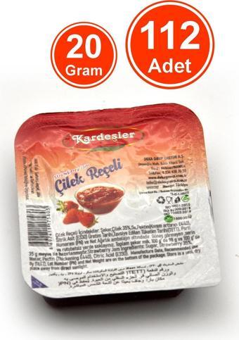 Kardeşler Şekerleme Çilek Reçeli Piknik Kahvaltılık 20 G x 112 Adet