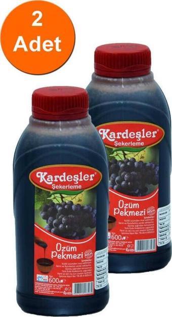 Kardeşler Şekerleme Üzüm Pekmezi (%100 Üzüm) Bidon 600 G x 2 Adet