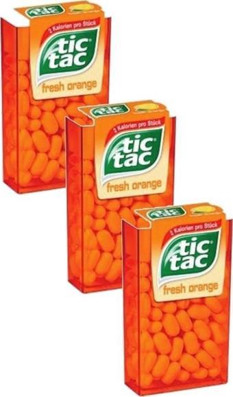 Tic Tac Orange Portakallı Şeker Aromalı Şekerleme 3 x 18 gr