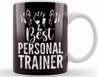 Baskı Dükkanı Best Personal Trainer Bodybuilding Fitness Instructor Coach Kupa Bardak Porselen