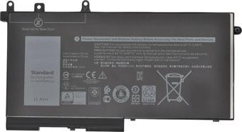 Dell ile Uyumlu Latitude 5480 Versiyon P72G, P72G001 Batarya Pil - 3 Cell