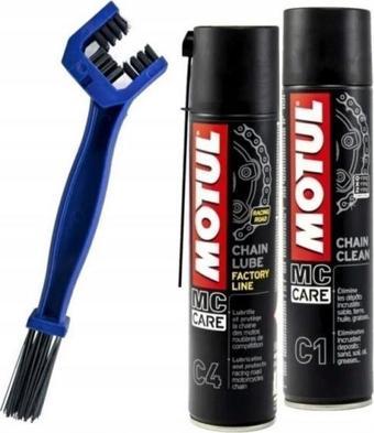 Motul C1 + C4 + Fırça Zincir Bakım Seti