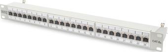 Digitus 19 Inch 24 Port Cat-6a EA Sınıfı FTP Patch Panel, Zırhlı, 1U, tozdan korumak için kapaklı, 8