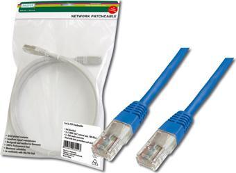 Digitus Patch Kablo, UTP, CAT. 5E, 7 metre, AWG 26/7, Mavi Renk, 3P sertifikalı