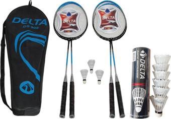 Delta 4 Adet Badminton Raketi + Badminton Çantası + 9 Adet Badminton Topu Seti