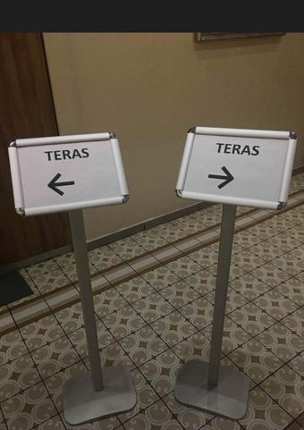 Kıvılcım 2 Adet A3 Ayaklı Menü Panosu Alüminyum - Dikey Ve Yatay Kullanıma Uygun