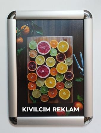 Kıvılcım A4 Alüminyum Açılır Kapanır Rondo Çerçeve 21 cm x 30 cm 10 Adet