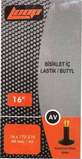 Loop 16x1.75 - 2.10 Arası Bisiklet İç Lastik 16 inc