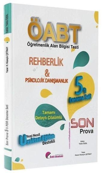 ÖABT Rehberlik Son Prova 5 Deneme Çözümlü - Özdil Akademi