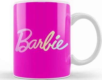 Baskı Dükkanı Barbie Logo Kupa Bardak Porselen